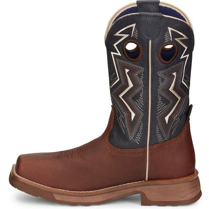 Tony Lama Men's Force 11" Wide Square Composite Toe Waterproof Western Work Boot -Brown- TW3402 - Overlook Boots