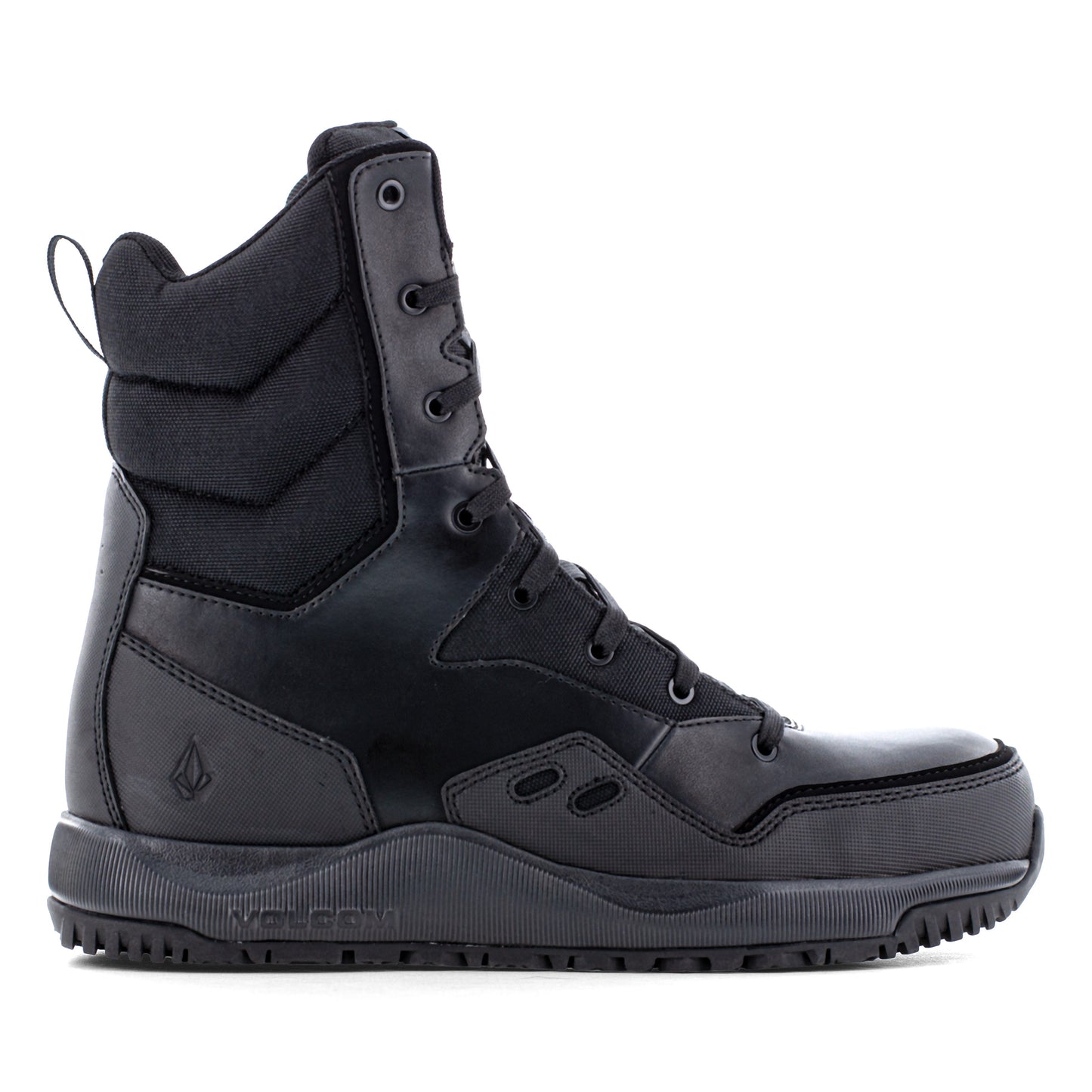 Volcom Men's Street Shield 8" Composite Toe Side Zipper Tactical Duty Boot - Black - VM30704 - Overlook Boots
