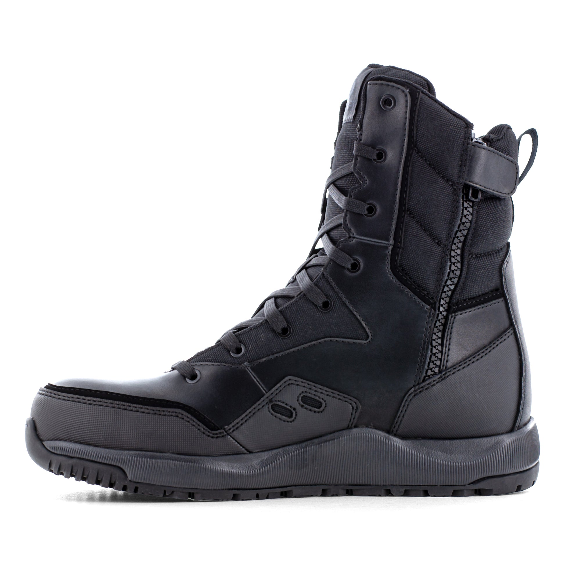 Volcom Men's Street Shield 8" Composite Toe Side Zipper Tactical Duty Boot - Black - VM30704 - Overlook Boots