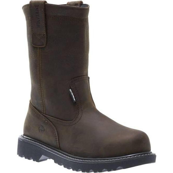 Wolverine Men's 10" Floorhand Waterproof Wellington Work Boot - Brown - W10682 7 / Medium / Brown - Overlook Boots