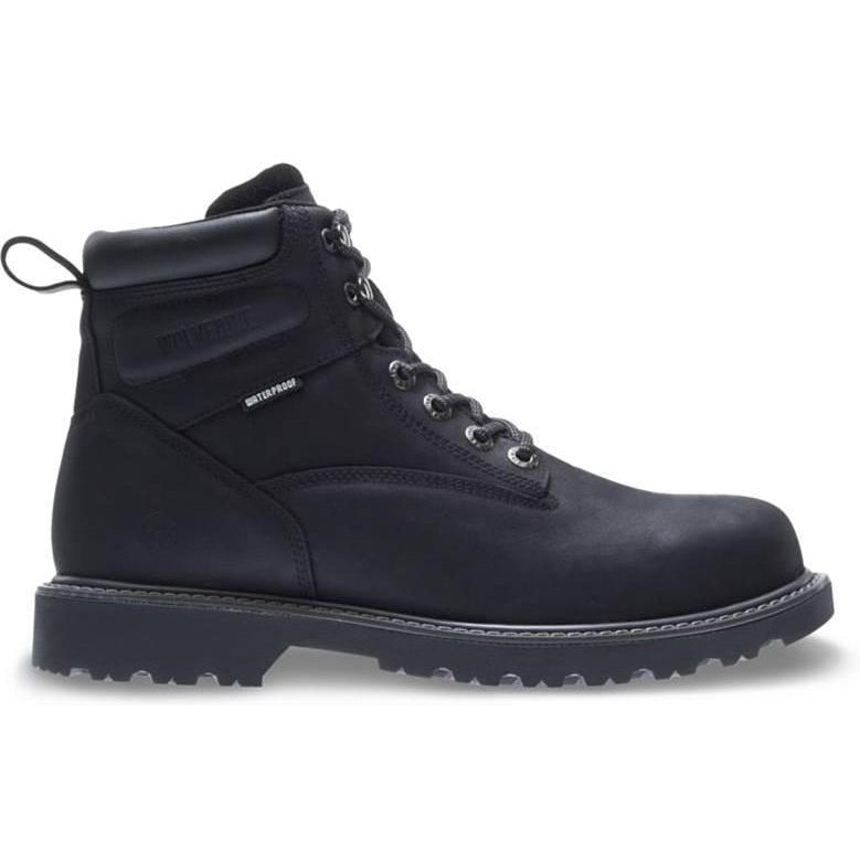 Wolverine Men's 6" Floorhand Steel Toe Waterproof Work Boot - Black - W10694 - Overlook Boots