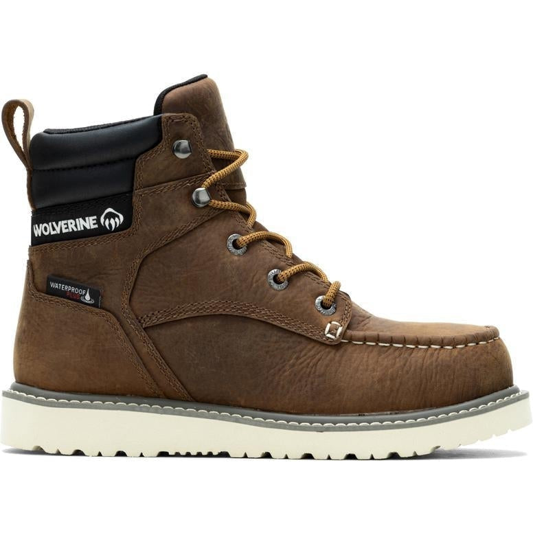 Wolverine Men's Trade Wedge Steel Toe Waterproof Work Boot - Brown - W230045 5 / Medium / Brown - Overlook Boots
