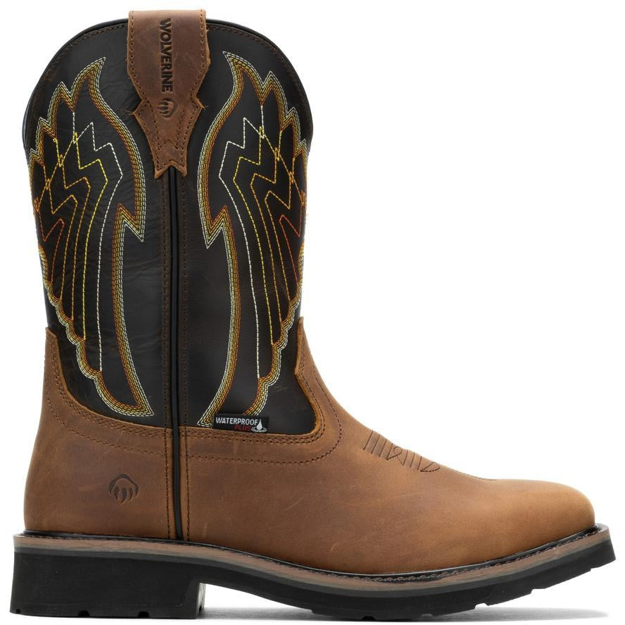 Wolverine Men's Rancher Eagle Waterproof Wellington Work Boot -Brown- W230059 7 / Medium / Brown - Overlook Boots