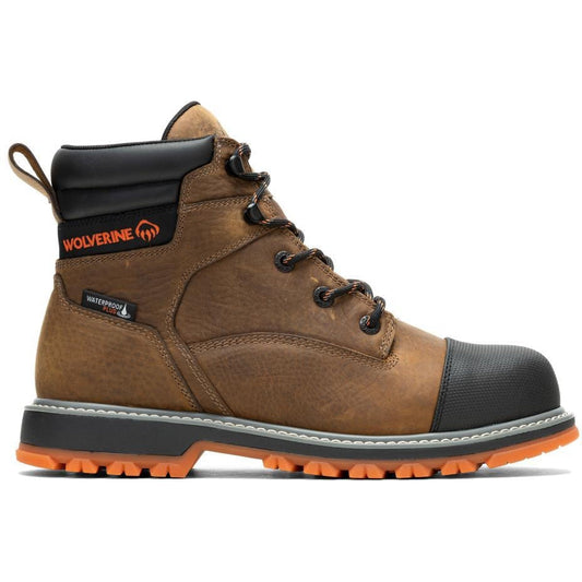 Wolverine Men's Floorhand Lx Cp Steel Toe Waterproof Work Boot - Brown - W231085 7 / Medium / Brown - Overlook Boots