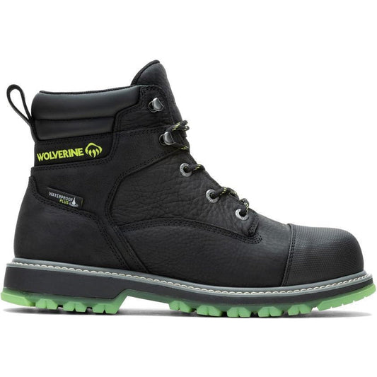 Wolverine Men's Floorhand Lx Cp Steel Toe Waterproof Work Boot - Black - W231098 7 / Medium / Black - Overlook Boots
