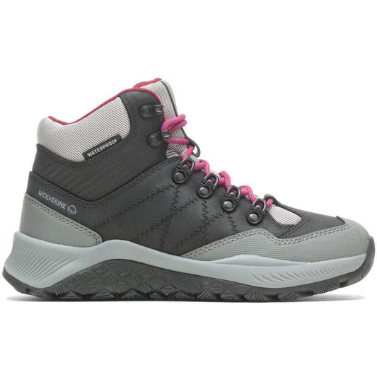 Wolverine Women's Luton Mid Waterproof Outdoor Hiker Work Boot -Black- W880387 5 / Medium / Gold - Overlook Boots