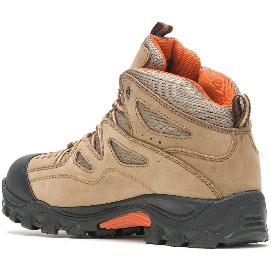 Wolverine Men's Durant Steel Toe Waterproof Work Boot -Brown/Orange- W02625 - Overlook Boots
