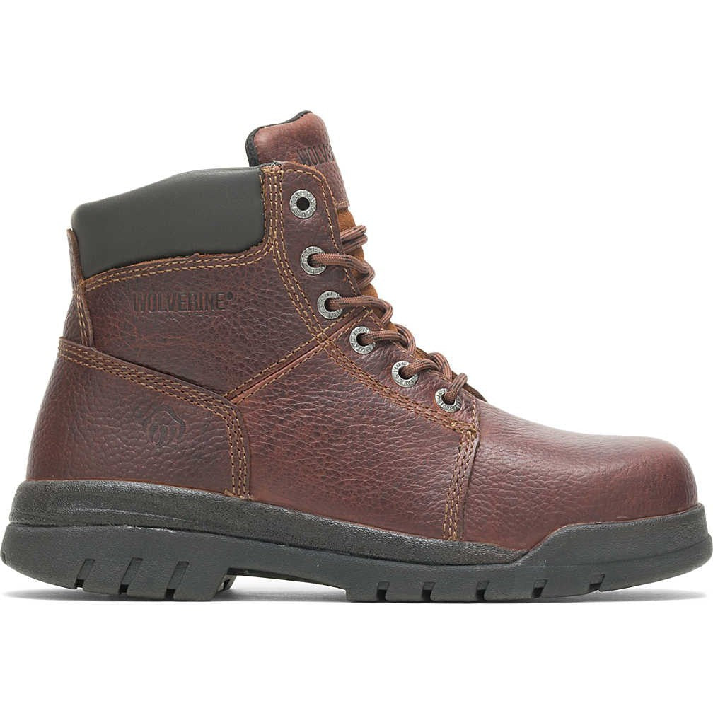 Wolverine Men's Marquette 6" Steel Toe Work Boot - Walnut - W04713  - Overlook Boots
