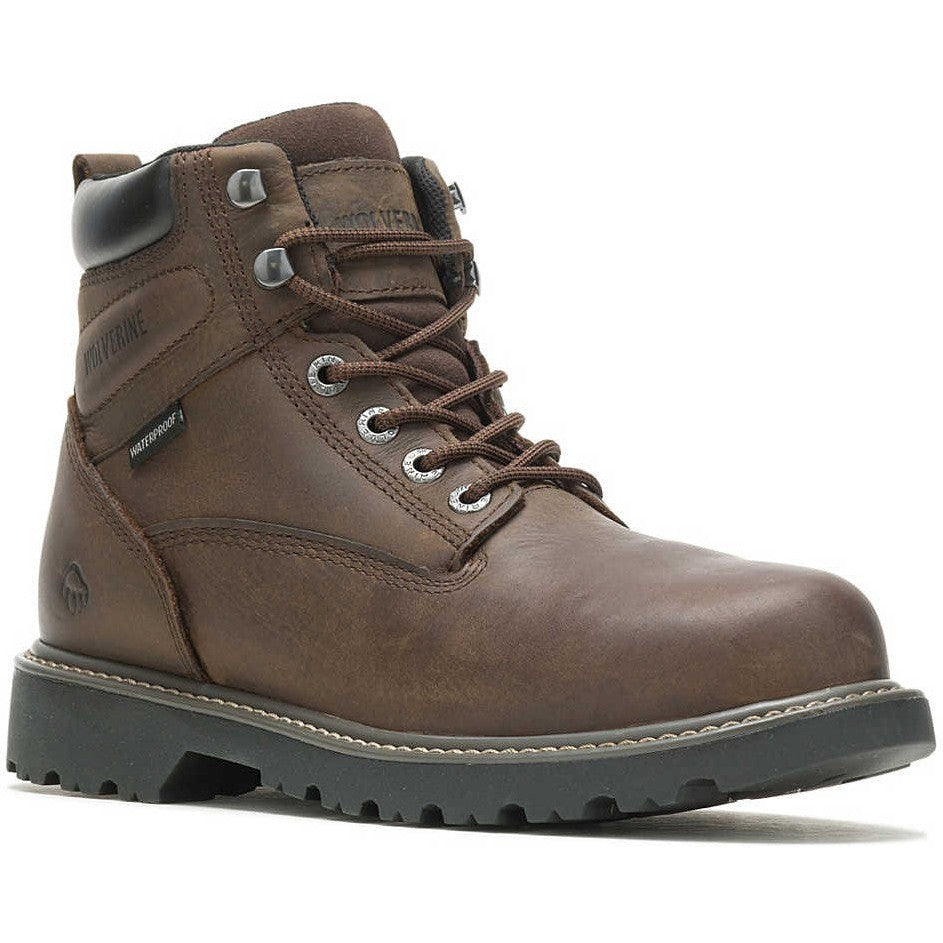 Wolverine Men's Floorhand 6" Soft Toe Waterproof Work Boot- Brown- W10643 7 / Medium / Brown - Overlook Boots