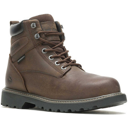 Wolverine Men's Floorhand 6" Soft Toe Waterproof Work Boot- Brown- W10643 7 / Medium / Brown - Overlook Boots