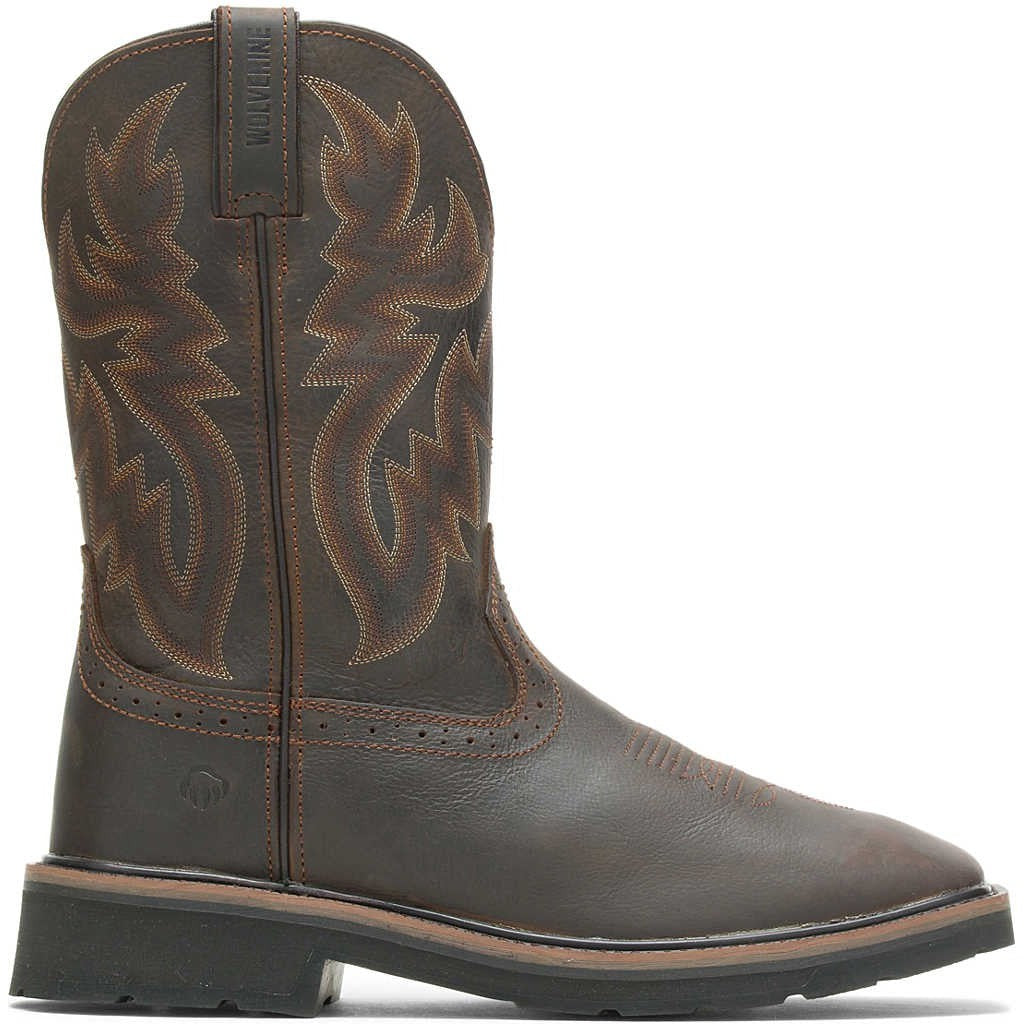 Wolverine Men's Rancher Steel Toe Western Work Boot- Brown- W10702  - Overlook Boots
