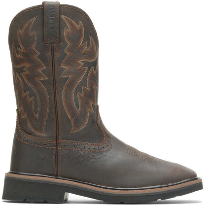 Wolverine Men's Rancher Soft Toe Western Work Boot- Brown/Rust- W10704  - Overlook Boots