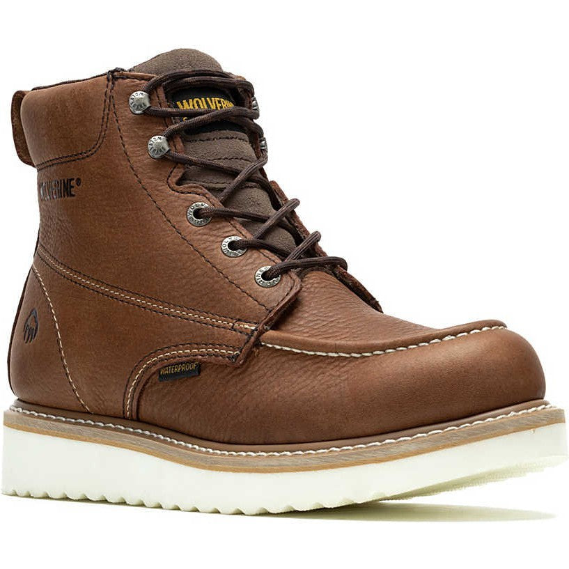 Wolverine Men's Loader 6" Soft Toe Waterproof Wedge Work Boot - Cafe - W10841 - Overlook Boots