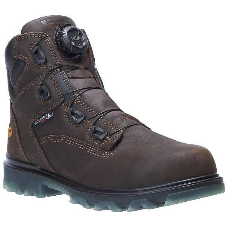 Wolverine Men's I-90 EPX BOA Carbonmax 6" Waterproof Work Boot Coffee W191063 7 / Medium / Brown - Overlook Boots