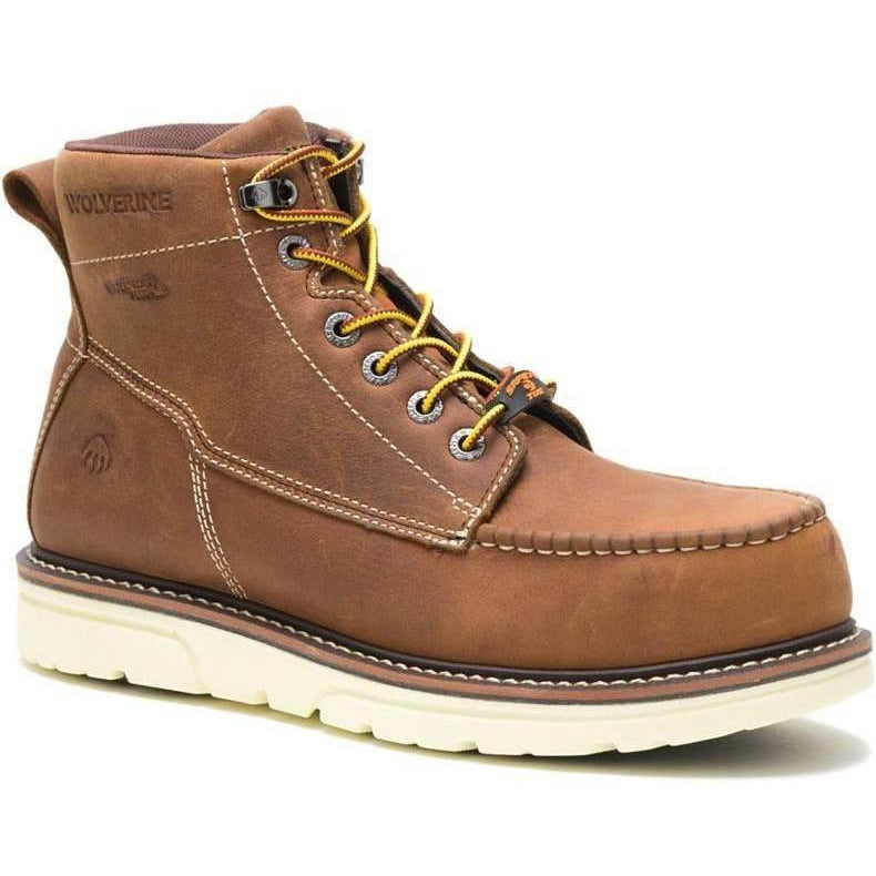 Wolverine Men's I-90 Durashock 6" Composite Toe Waterproof Wedge Work Boot - Tan - W201097 7 / Medium / Tan - Overlook Boots