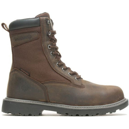 Wolverine Men's Floorhand 8" Waterproof Steel Toe Work Boot Dark Brown W221041 7 / Medium / Brown - Overlook Boots