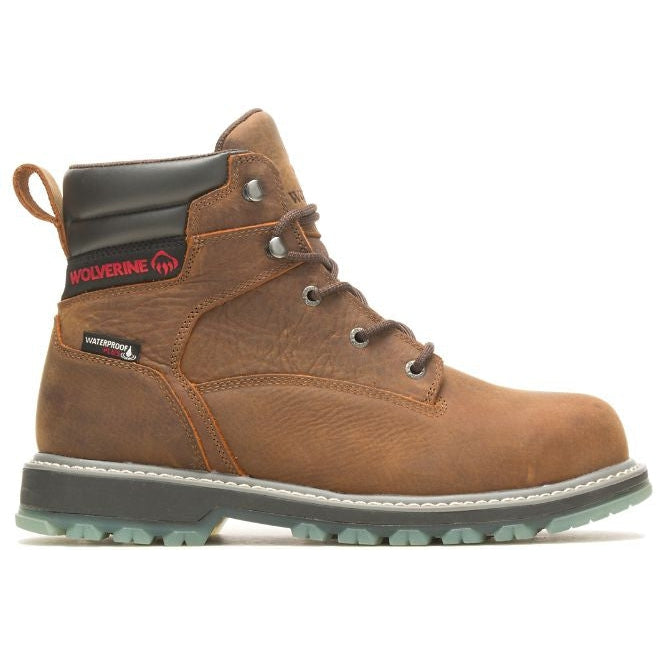 Wolverine Men's Floorhand Lx 6" Steel Toe Waterproof Work Boot -Brown- W231016 7 / Medium / Brown - Overlook Boots