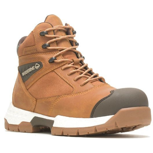 Wolverine Men's Rush Ultraspring 6" Waterproof Carbonmax Work Boot -Honey- W231040 - Overlook Boots