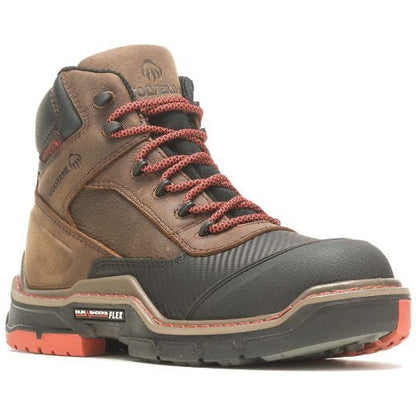 Wolverine Men's Raider Durashocks 6" Waterproof Carbonmax Work Boot -Brown- W231042 - Overlook Boots