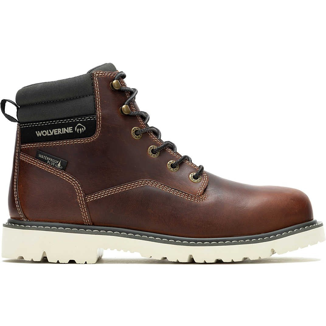 Wolverine Men's Revival 6" Soft Toe Waterproof Work Boot - Rust - W240006 7 / Medium / Rust - Overlook Boots