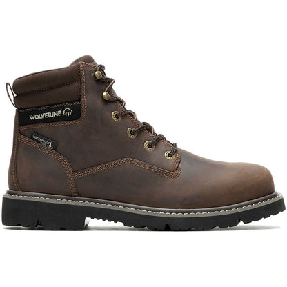 Wolverine Men's Revival 6" Soft Toe Waterproof Work Boot - Brown - W240007 7 / Medium / Brown - Overlook Boots