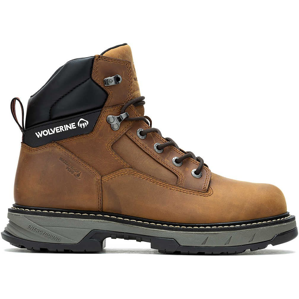 Wolverine Men's Reforce EnergyBound 6" Soft Toe Waterproof Work Boot- Cashew- W240009 - Overlook Boots
