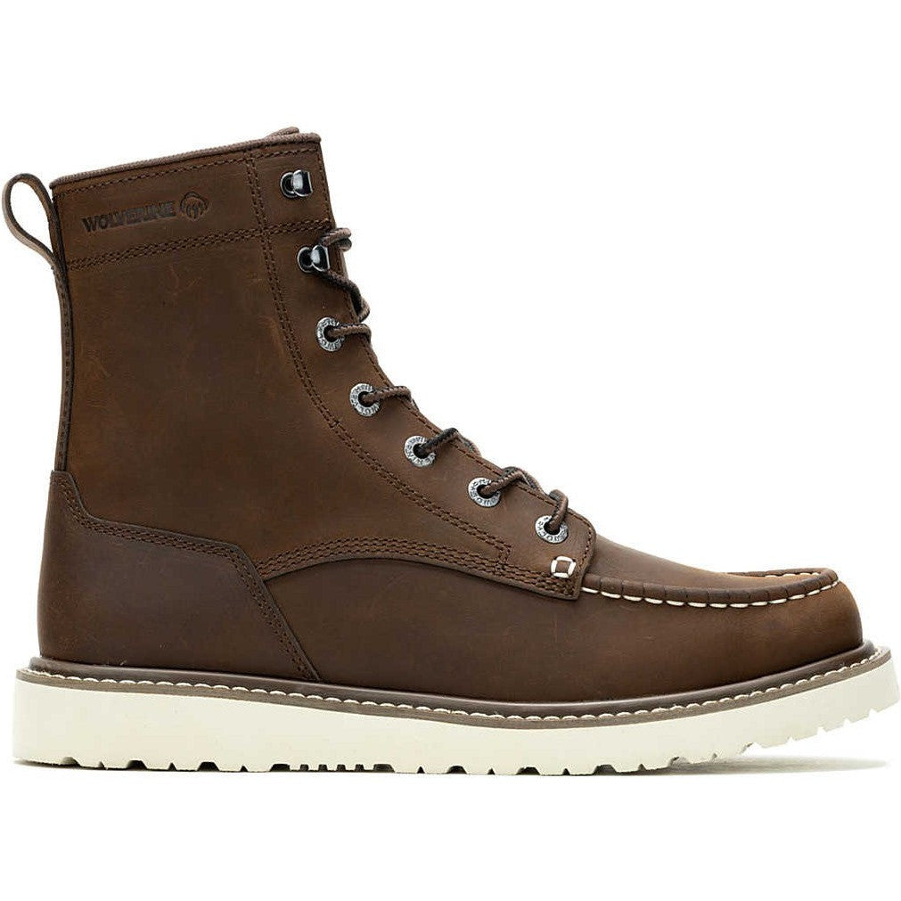 Wolverine Men's Trade 8" Soft Toe Wedge Unlined Work Boot- Brown- W240020 7 / Medium / Dark Brown - Overlook Boots