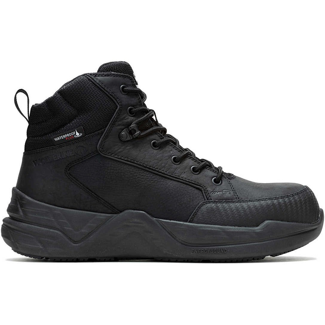 Wolverine Men's ProShift LX 6" Soft Toe Waterproof Work Boot- Black- W240001 7 / Medium / Black - Overlook Boots