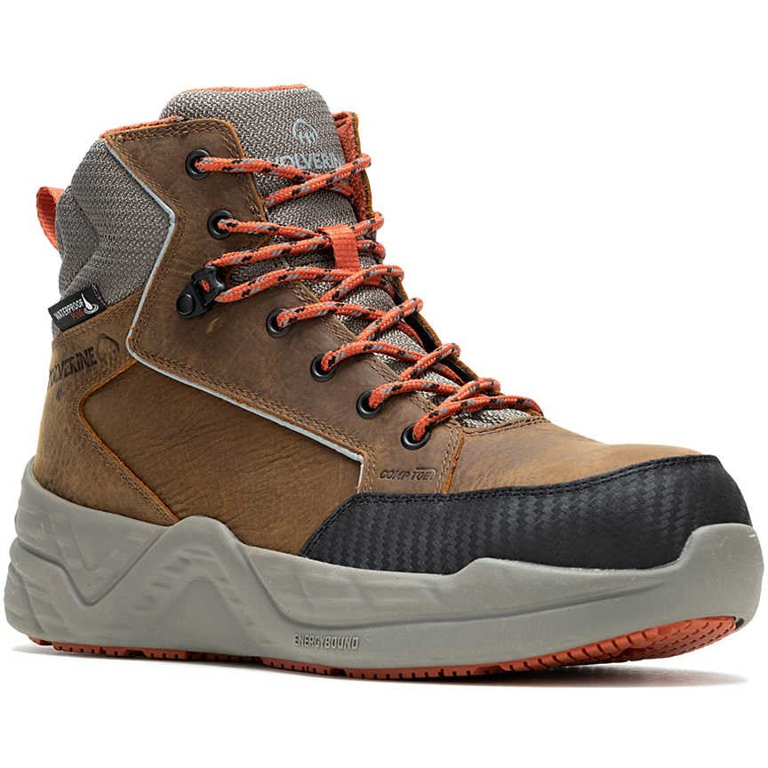 Wolverine Men's ProShift LX 6" Soft Toe Waterproof Work Boot- Brown- W240002 - Overlook Boots