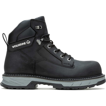 Wolverine Men's Reforce 6" Carbonmax Composite Toe Waterproof Work Boot- Black- W241022 7 / Medium / Black - Overlook Boots