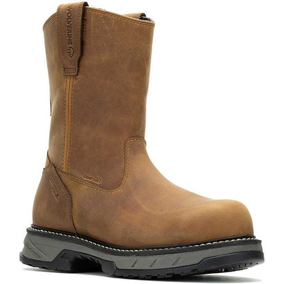 Wolverine Men's Reforce 10" Composite Toe Waterproof Wellington Work Boot- Cashew- W241027 7 / Medium / Brown - Overlook Boots