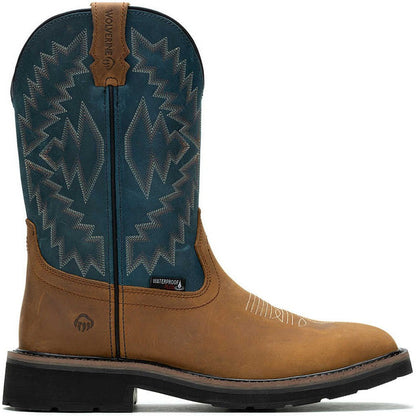 Wolverine Men's Rancher Arrow Steel Toe Waterproof Western Work Boot- Blue - W241050 7 / Medium / Blue - Overlook Boots