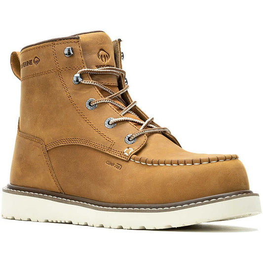 Wolverine Men's Trade 6" Composite Toe Wedge Unlined Work Boot- Tan- W241055 - Overlook Boots