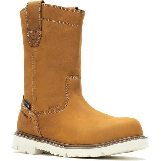 Wolverine Men's Revival 10" Composite Toe Waterproof Wellington Work Boot- Wheat- W241070 - Overlook Boots