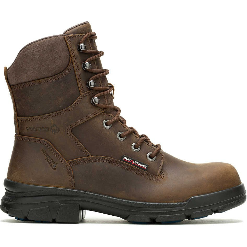 Wolverine Men's Durashocks Slip Resistant Icon 8" Composite Toe Waterproof Work Boot -Brown- W241103 - Overlook Boots
