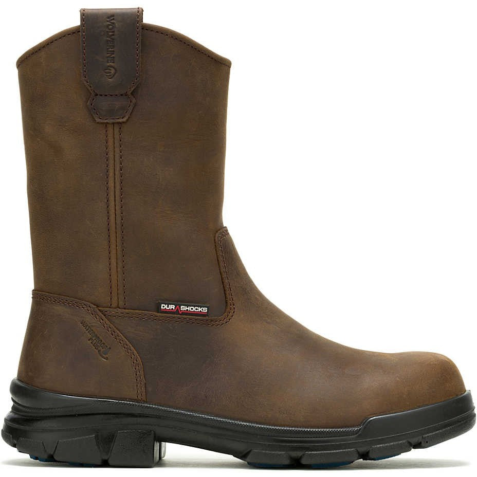 Wolverine Men's Durashocks Icon Soft Toe Waterproof Wellington Work Boot -Brown- W240050 - Overlook Boots