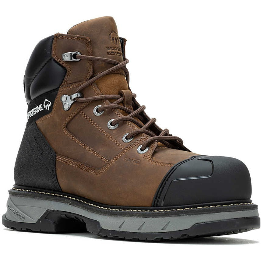 Wolverine Men's Reforce Heavy Duty 6" Composite Toe Waterproof Work Boot -Brown- W241110 7 / Medium / Brown - Overlook Boots
