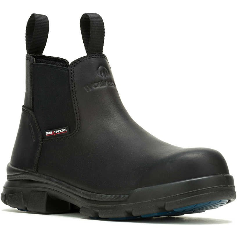Wolverine Men's Durashocks Icon Composite Toe Waterproof Romeo Work Boot -Black- W241166 7 / Medium / Black - Overlook Boots