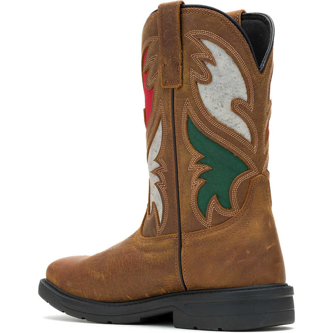 Wolverine Men's Rancher Flag Steel Toe Waterproof Western Work Boot -Brown- W241183 - Overlook Boots