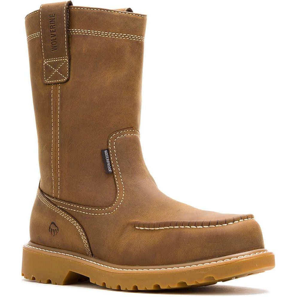 Wolverine Men's Floorhand Steel Toe Waterproof Pull On Wellington Work Boot - Wheat - W241194 7 / Medium / Wheat - Overlook Boots