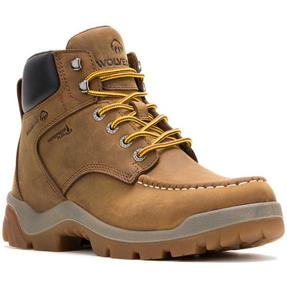 Wolverine Men's Vantage Ft HyperRest 6" Moc Toe Waterproof Work Boot - Tan - W250005 7 / Medium / Tan - Overlook Boots
