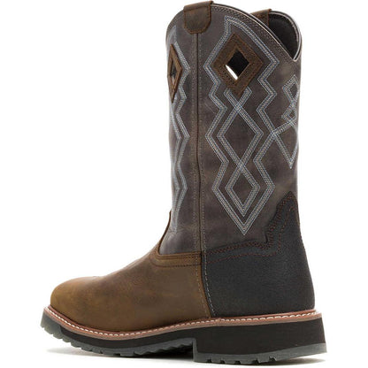 Wolverine Men's Rancher Pro Soft Toe Waterproof Pull On Western Work Boot- Titanium - W250030 - Overlook Boots