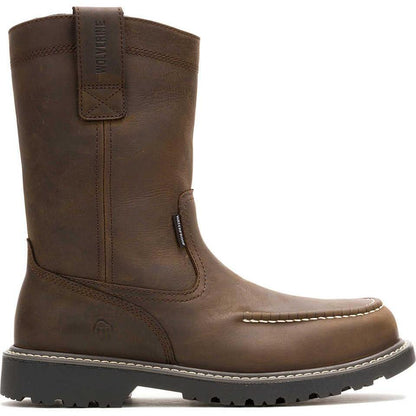 Wolverine Men's Floorhand Steel Toe Waterproof Pull On Wellington Work Boot - Coffee - W251054 - Overlook Boots