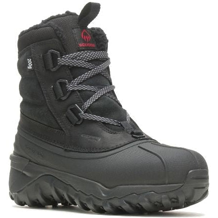Wolverine Men's Glacier Surge 6" Waterproof Insulated Outdoor Work Boot - Black - W880311 7 / Medium / Black - Overlook Boots