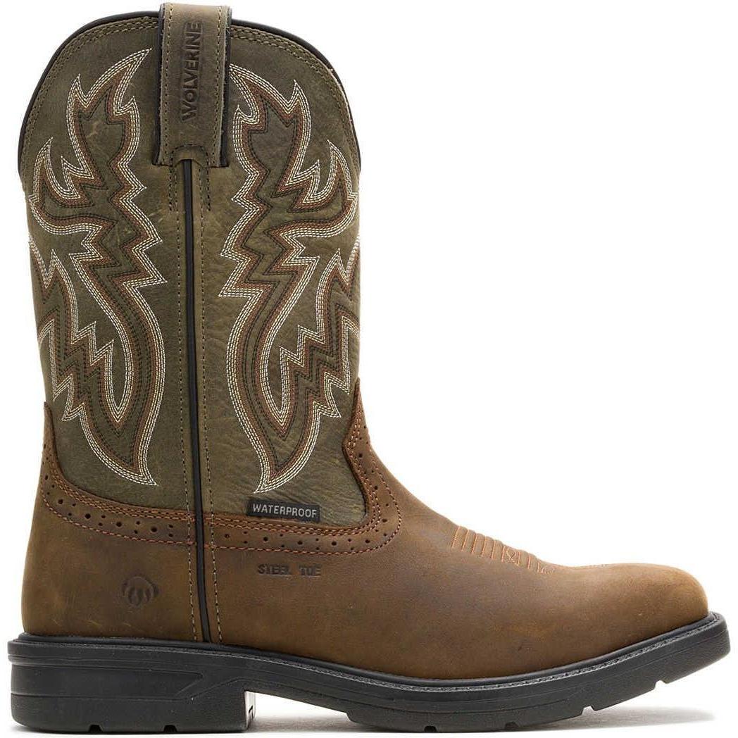 Wolverine Men's Rancher Level Steel Toe Waterproof Western Work Boot - Grey - W251044 - Overlook Boots
