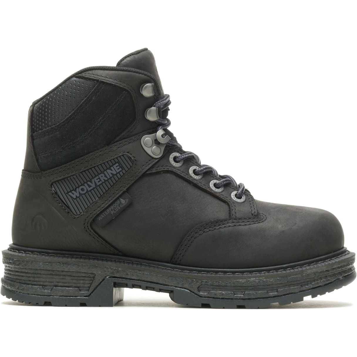 Wolverine Women's Hellcat UltraSpring Steel Toe 6" Waterproof Work Boot - Black - W210106 5 / Medium / Black - Overlook Boots