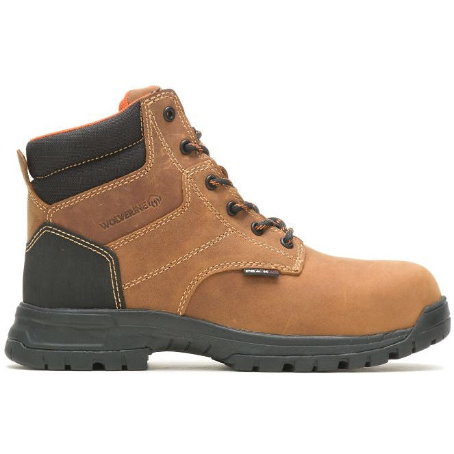 Wolverine Women's Piper 6" Waterproof Composite Toe Work Boot -Brown- W221032 5 / Medium / Brown - Overlook Boots