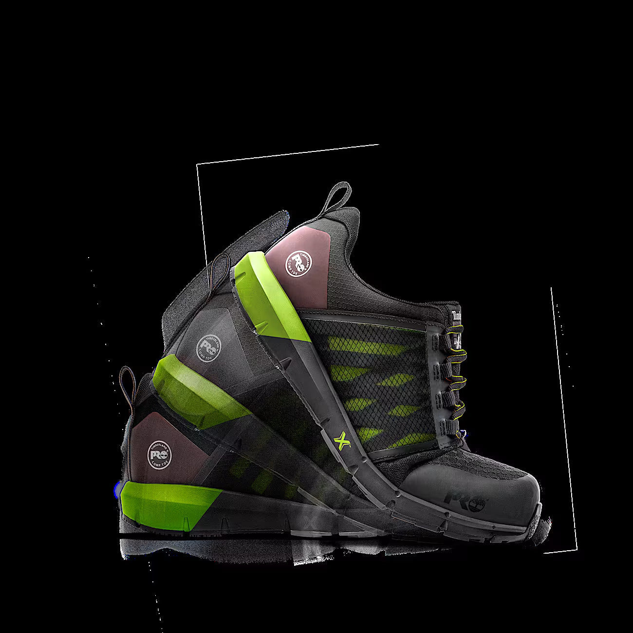 Timberland Pro Women's Radius Comp Toe Sneaker Work Shoe - Black - TB1A283H001 - Overlook Boots