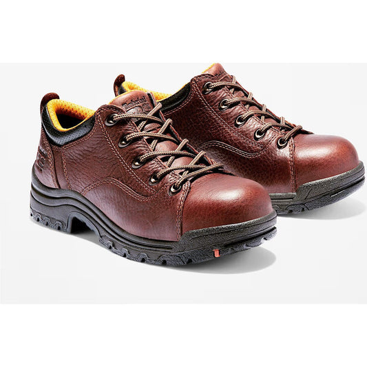 Timberland Pro Women's TiTAN Alloy Toe Oxford Work Boot- Brown- TB163189214 - Overlook Boots