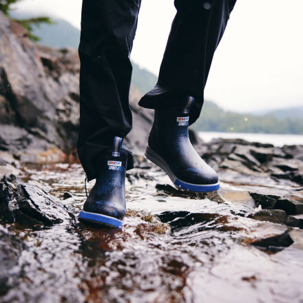 Xtratuf Men's Ankle 6" Soft Toe Waterproof Slip Resistant Sport Deck Boot -Blue- XADSM202 - Overlook Boots